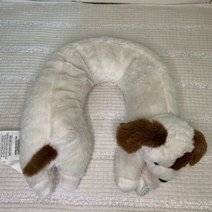 Puppy Dog Neck Plush Soft Toy Cream Brown Stuffie